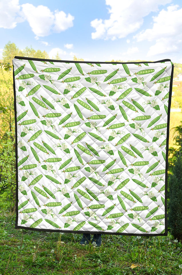 Green Peas Pattern Print Design 04 Premium Quilt