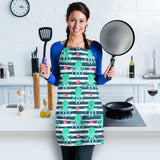 Cute Octopuses Heart Striped Background Adjustable Apron