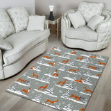 Beautiful Deers Winter Christmas Area Rug