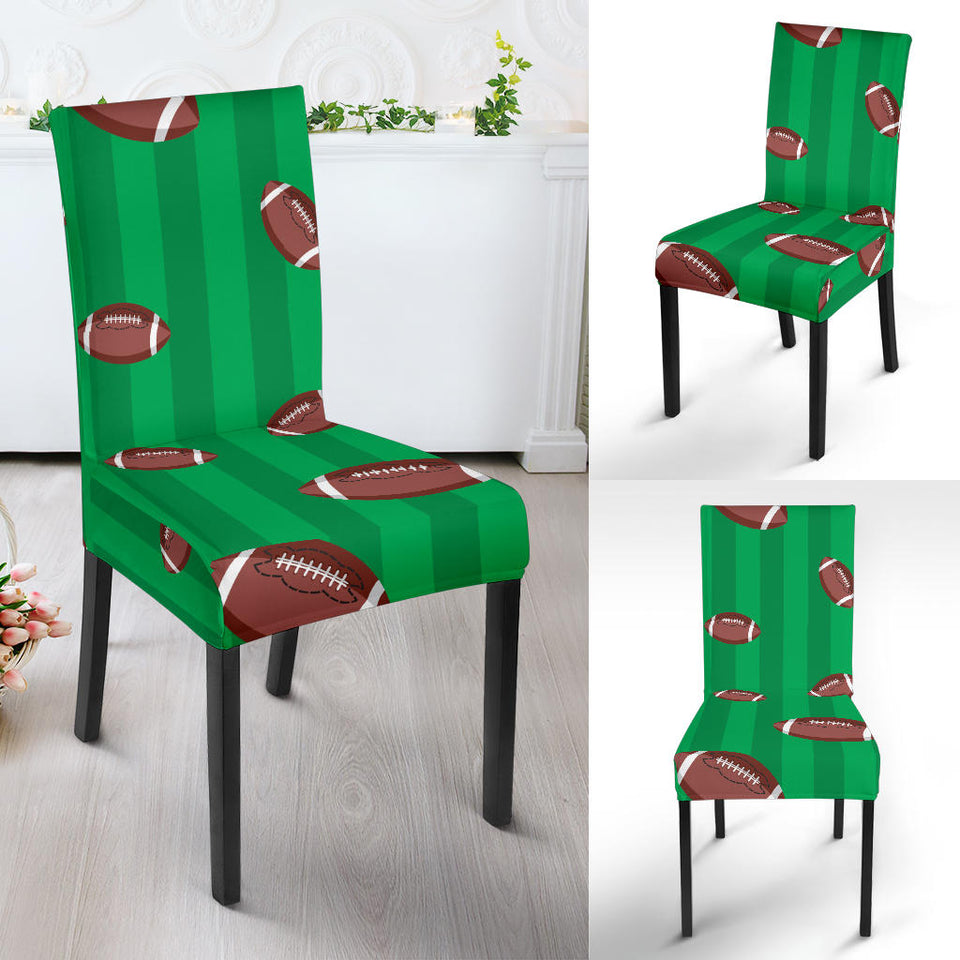 American Football Ball Field Background Dining Chair Slipcover