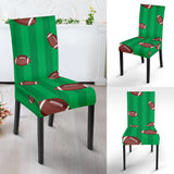 American Football Ball Field Background Dining Chair Slipcover