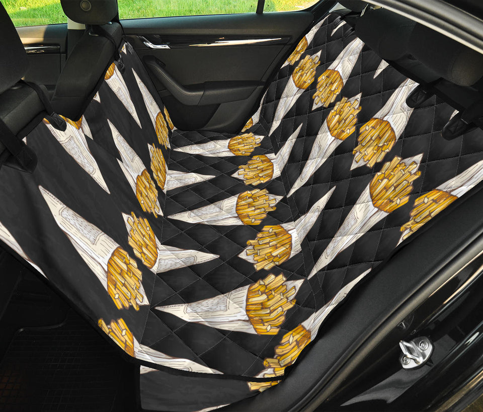 French Fries Dark Background Dog Car Seat Covers
