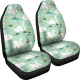 White Swan Lake Pattern  Universal Fit Car Seat Covers