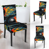 Bowling Balls Flame Pattern Dining Chair Slipcover