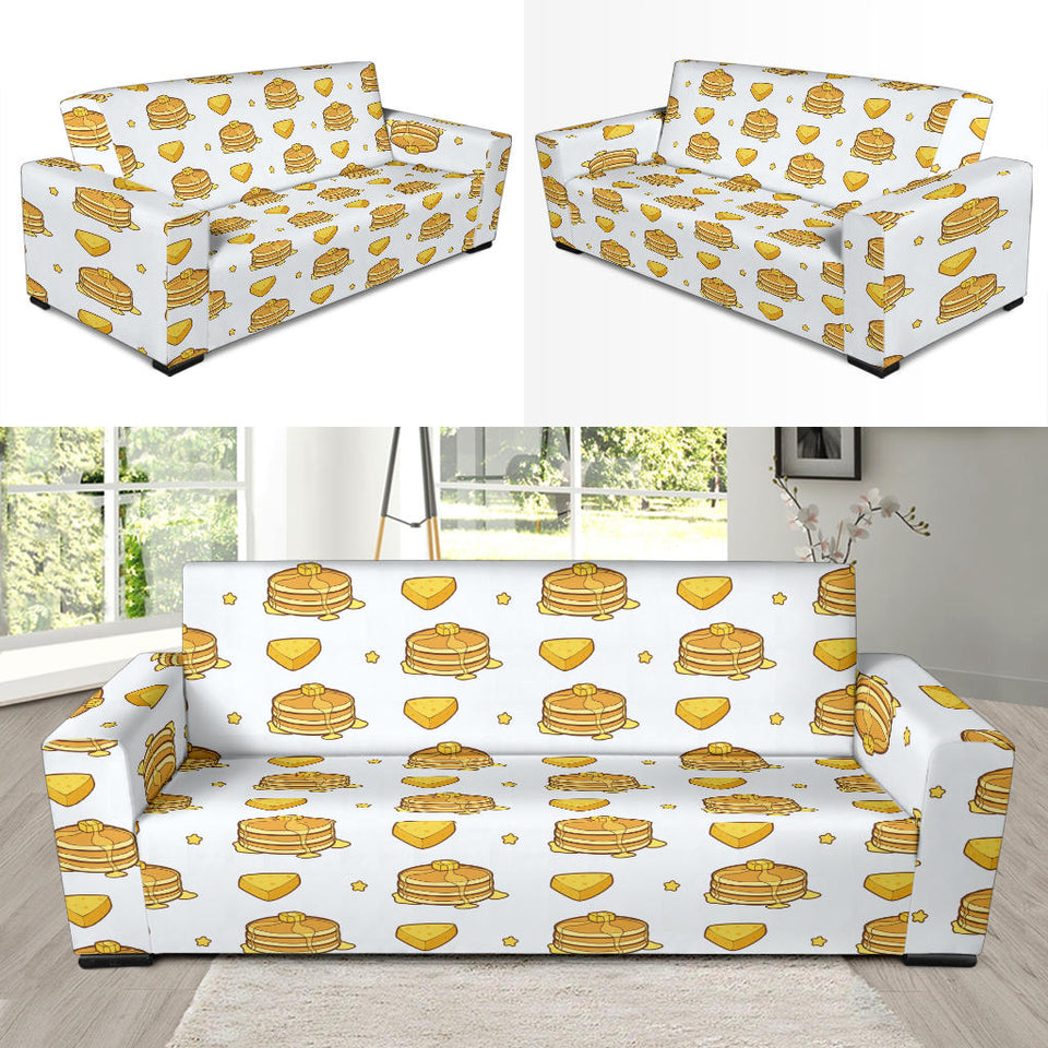 Pancake Pattern Print Design 03  Sofa Slipcover