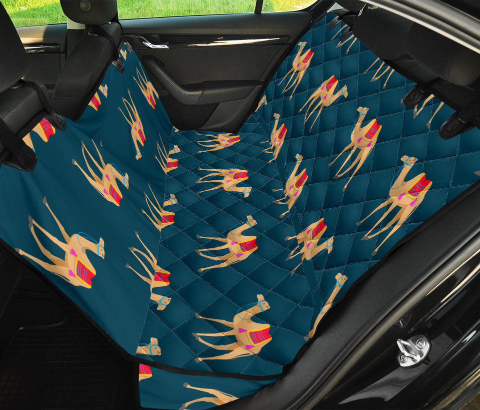 Camel Pattern Blue Blackground Dog Car Seat Covers