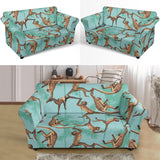 Monkey Palm Tree Background Loveseat Couch Slipcover