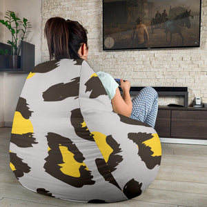 Gray Leopard Print Pattern Bean Bag Cover