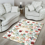 Bicycle Pattern Print Design 05 Area Rug