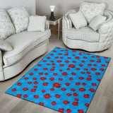 Ladybug Pattern Print Design 02 Area Rug