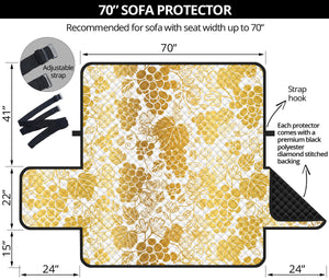 Gold grape pattern Sofa Cover Protector