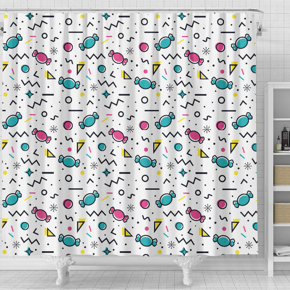 Candy Design Pattern Shower Curtain Fulfilled In US