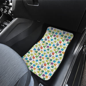 Chemistry Periodic Table Pattern Print Design 05 Front Car Mats