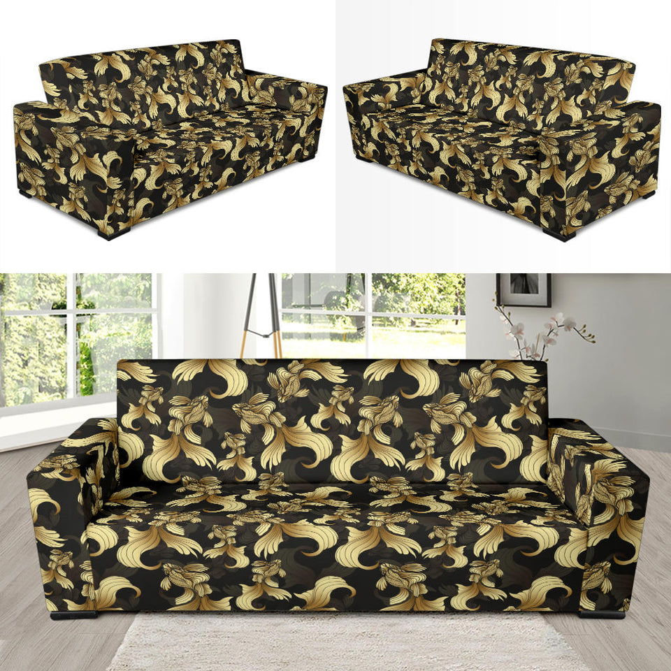 Goldfish Pattern Print Design 01 Sofa Slipcover