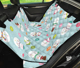 Cute Snowman Snowflake Pattern Dog Car Seat Covers
