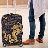 Gold Dragon Pattern Luggage Covers