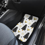 Christmas Tree Holly Snow Star Pattern Front And Back Car Mats