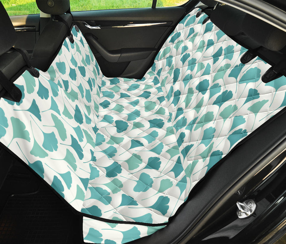 Green Ginkgo Leaves Pattern Dog Car Seat Covers