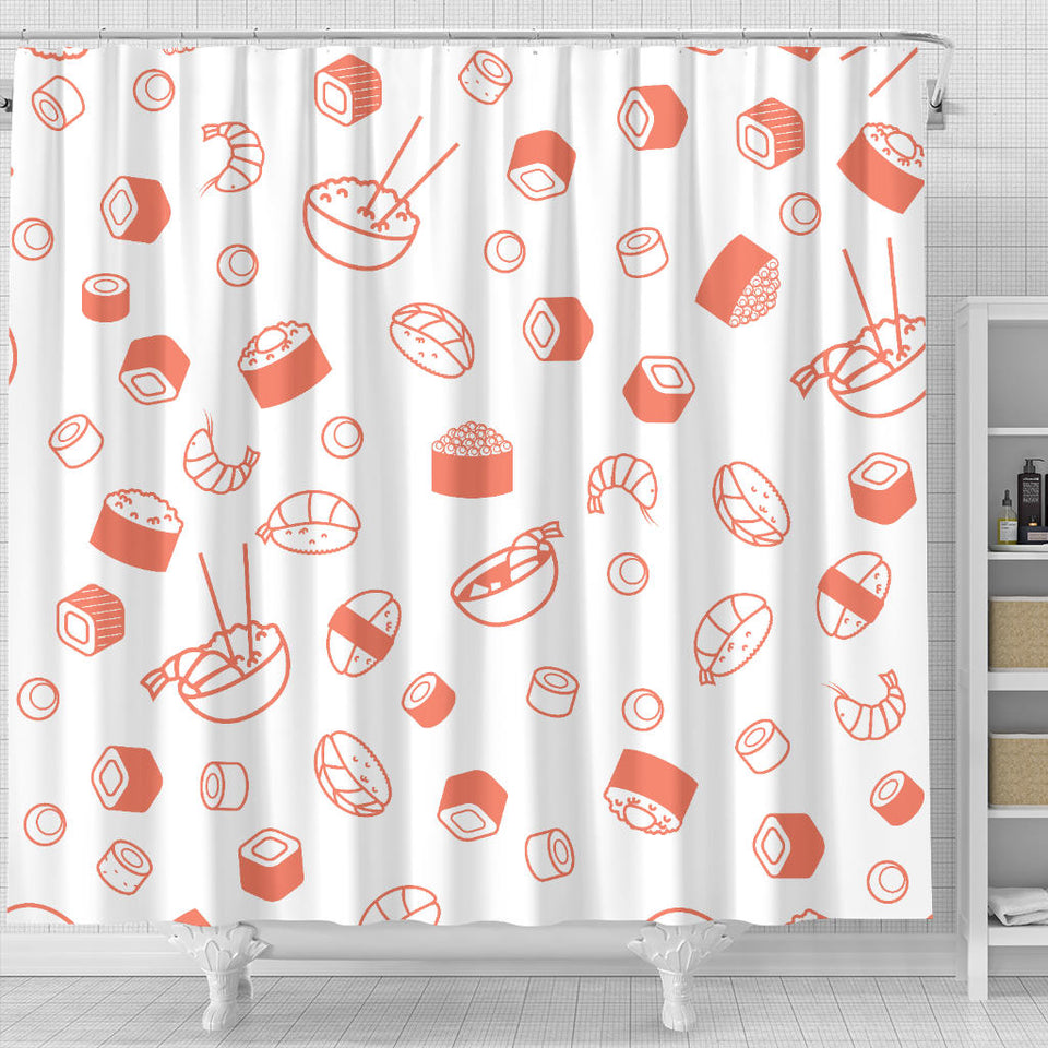 Sushi Pattern Shower Curtain Fulfilled In US