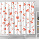 Sushi Pattern Shower Curtain Fulfilled In US