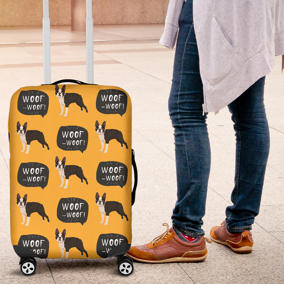 Boston Terrier Design Pattern Luggage Covers