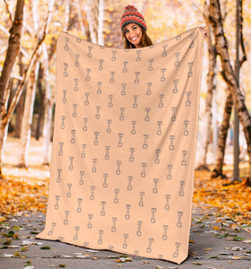 Engine Piston Cream Background Pattern Print Design 04 Premium Blanket