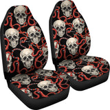 Red Snake Skull Pattern  Universal Fit Car Seat Covers