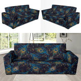 Beautiful Peacock Feather Pattern Sofa Slipcover