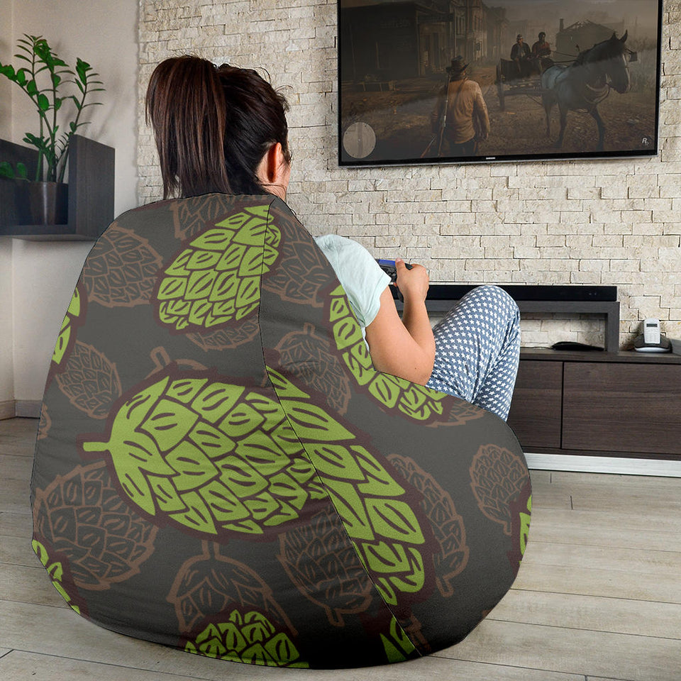 Hop Pattern Black Background Bean Bag Cover