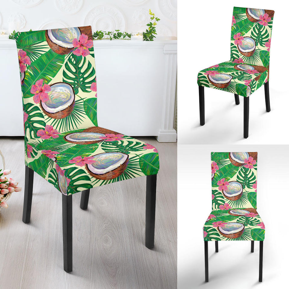 Coconut Pattern Print Design 01 Dining Chair Slipcover