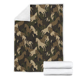 Horse Camouflage Pattern Premium Blanket