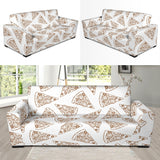 Hand Drawn Pizza Pattern Sofa Slipcover