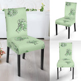 Broccoli Sketch Pattern Dining Chair Slipcover