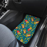 French Fries Red Paper Box Pattern Front Car Mats