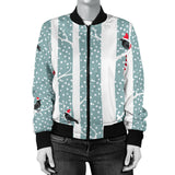 Crows Christmas Hat Scarf Women'S Bomber Jacket