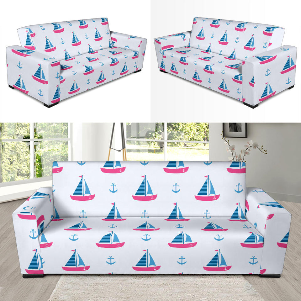 Sailboat Anchor Pattern Sofa Slipcover