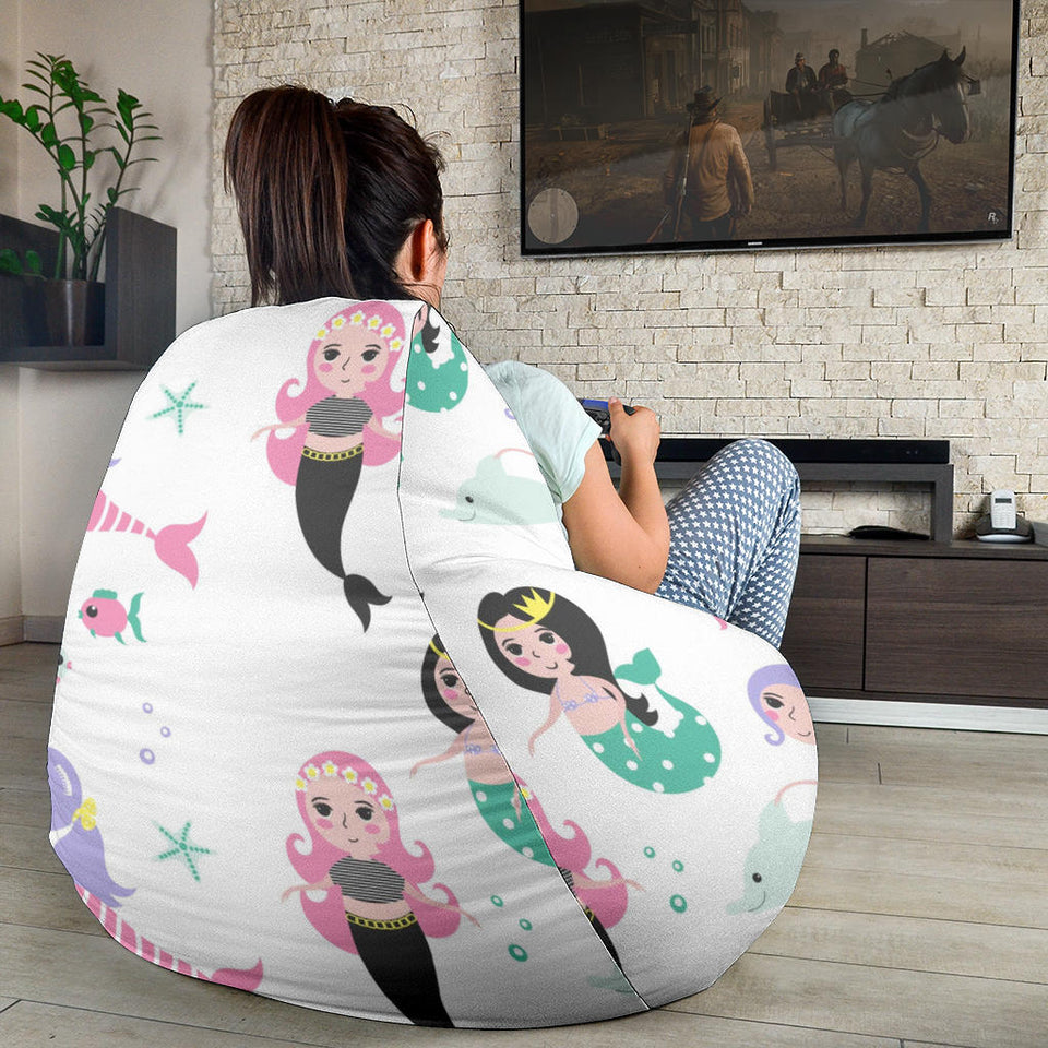 Cute Mermaid Dolphin Fish Starfish Pattern Bean Bag Cover