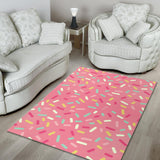 Pink Donut Glaze Candy Pattern Area Rug