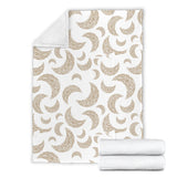 Cool Gold Moon Abstract Pattern Premium Blanket
