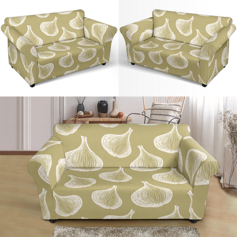 Garlic Design Pattern Loveseat Couch Slipcover