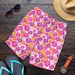 Hibiscus Pattern Print Design 01 Men Shorts