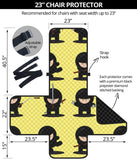 Cute ninja yellow background Chair Cover Protector