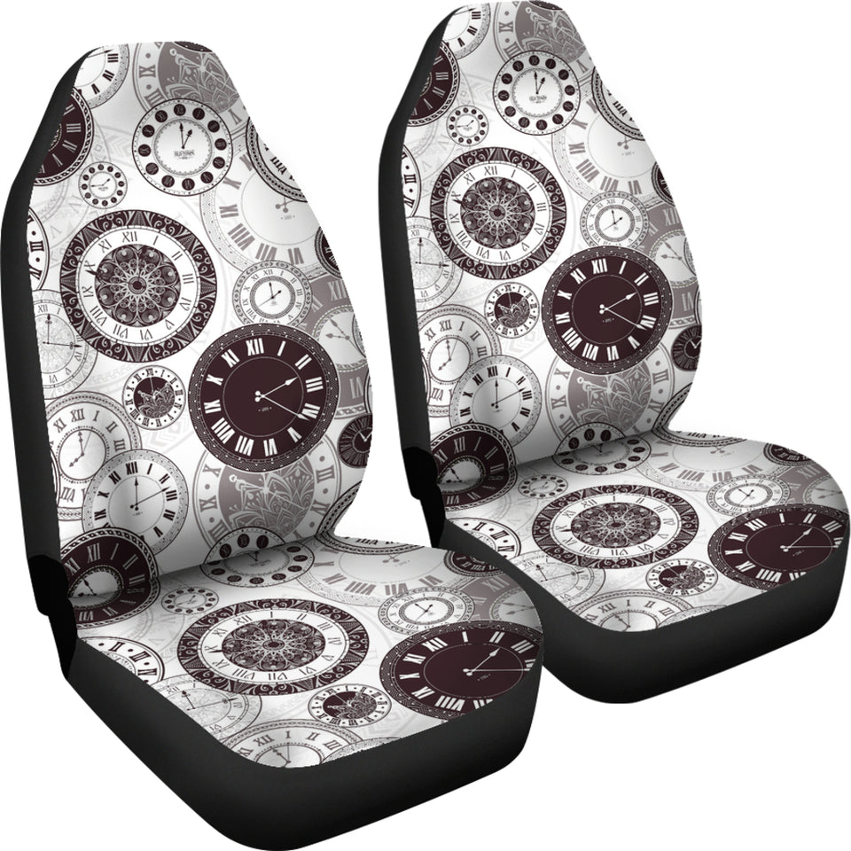 Classic Vintage Clock Pattern Universal Fit Car Seat Covers
