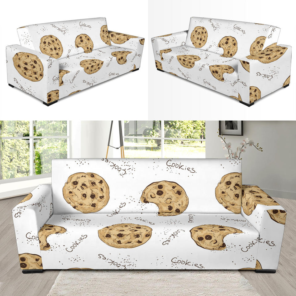 Sketch Style Cookie Pattern Sofa Slipcover