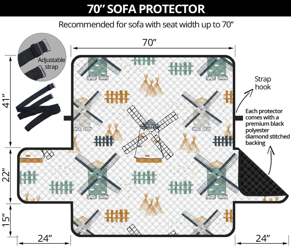 windmill pattern Sofa Cover Protector