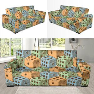 Dice Pattern Print Design 05 Sofa Slipcover