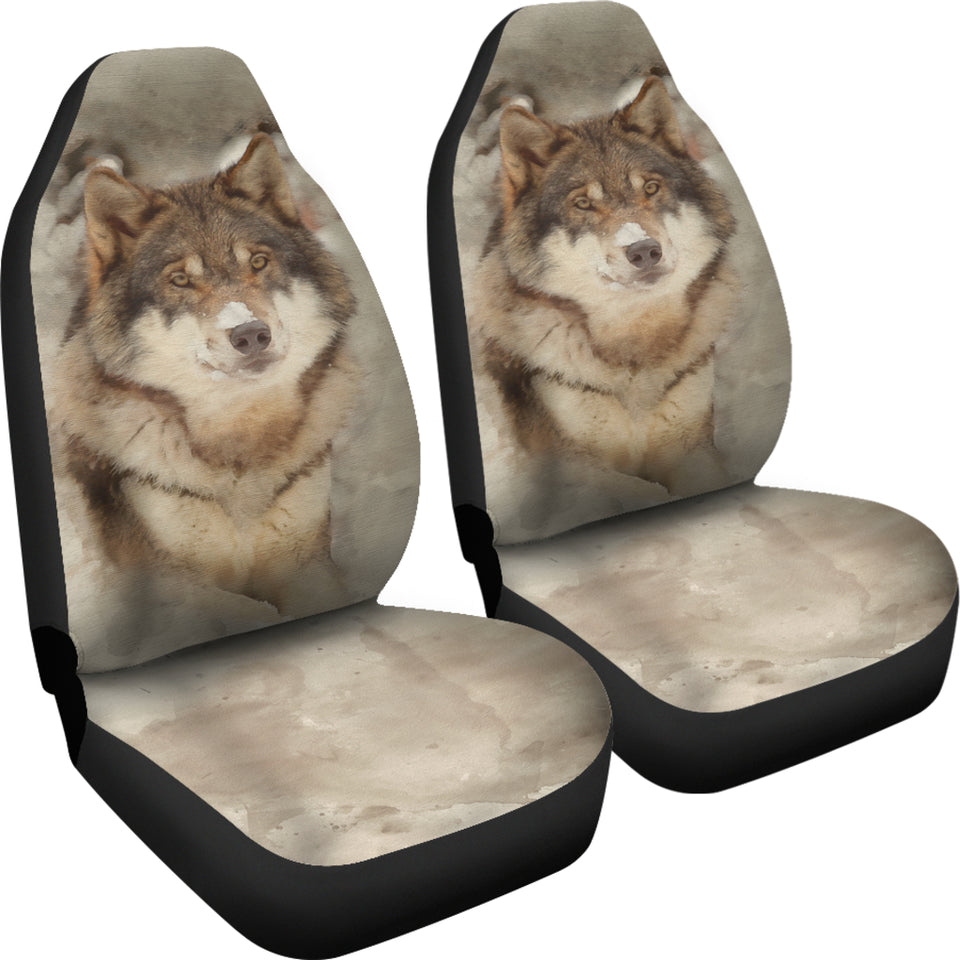 Wolf In Snow Car Seat Covers