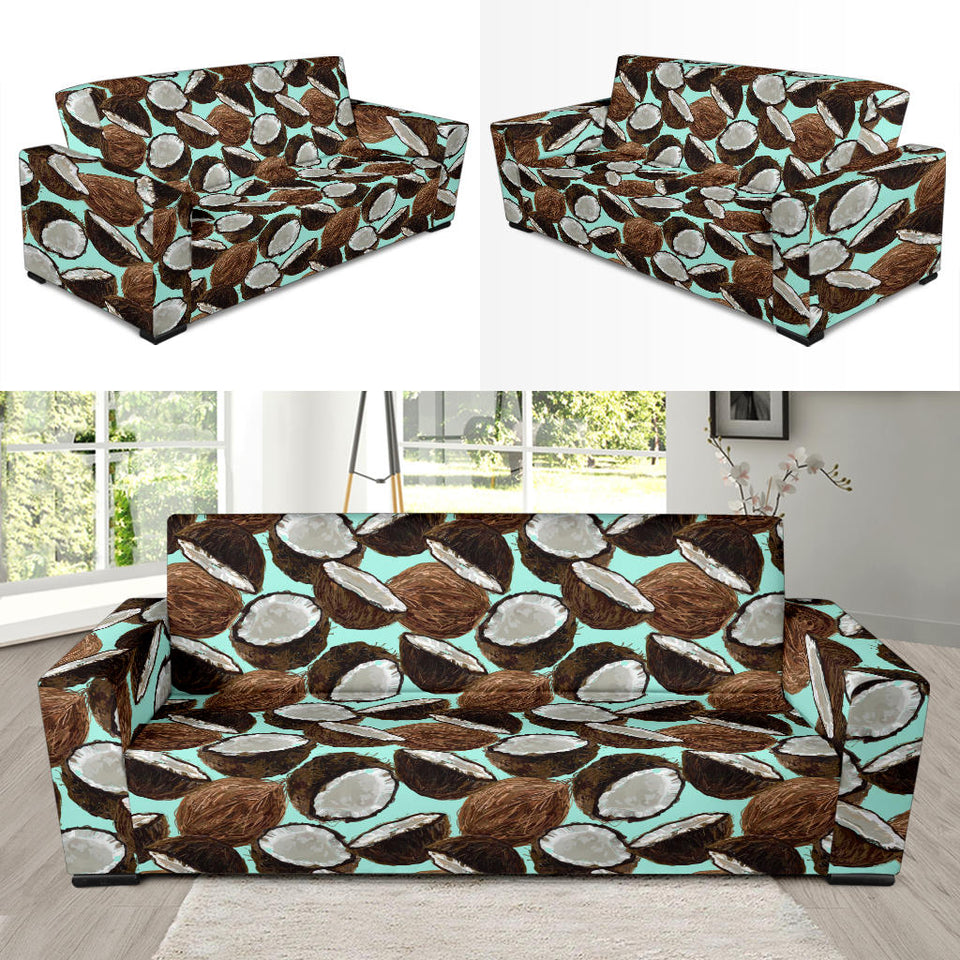 Coconut Pattern Print Design 03 Sofa Slipcover