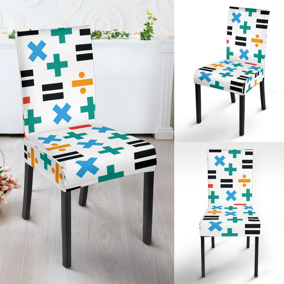 Math Pattern Print Design 05 Dining Chair Slipcover