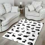 Goat Ram Pattern Area Rug